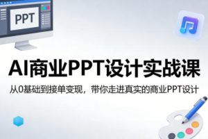 AI商业PPT设计实战课，从0基础到接单变现，带你走进真实的商业PPT设计-聚富社