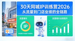 30天同城IP训练营2026年,从流量到门店业绩的全链路-聚富社