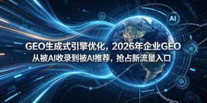 GEO生成式引擎优化，2026年企业GEO从被AI收录到被AI推荐，抢占新流量入口-聚富社