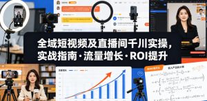 全域短视频及直播间千川实操,实战指南·流量增长·ROI提升-聚富社