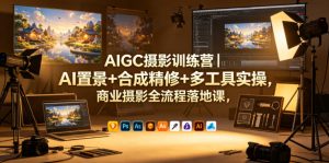 AIGC摄影训练营|AI置景+合成精修+多工具实操,商业摄影全流程落地课-聚富社