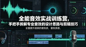 全能音效实战训练营，手把手拆解专业音效的设计思路与剪辑技巧，全面提升视频的音效质感-聚富社
