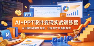 AI+PPT设计变现实战训练营,从0基础到接单变现,让你的才华直接变现-聚富社