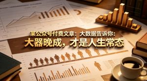 某公众号付费文章：大数据告诉你：大器晚成，才是人生常态-聚富社