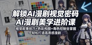 解锁AI漫剧视觉密码,AI漫剧美学进阶课,视觉叙事技巧+色彩构图+角色控制全掌握,轻松打造高质感漫剧-聚富社
