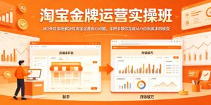 淘宝金牌运营实操班,从0开始系统解决你淘宝运营核心问题,手把手带你完成从小白到高手的蜕变-聚富社
