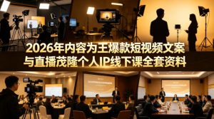 2026年内容为王爆款短视频文案与直播茂隆个人IP线下课全套资料(价值4980)-聚富社