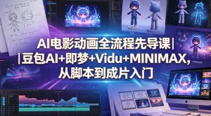 AI电影动画全流程先导课｜豆包AI+即梦+Vidu+MINIMAX，从脚本到成片入门-聚富社