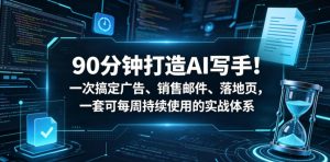 90分钟打造AI写手!一次搞定广告、销售邮件、落地页,一套可每周持续使用的实战体系【原创双语字幕】-聚富社