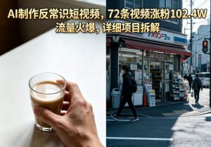 AI制作反常识短视频，72条视频涨粉102.4W，流量火爆，详细项目拆解-聚富社