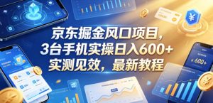 京东掘金风口项目,3台手机实操日入600+,实测见效,最新教程【揭秘】-聚富社