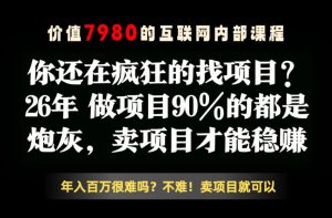 26年请不要疯狂的找项目了，卖项目远比你想象的暴利，你也可以月入10W+【揭秘】-聚富社