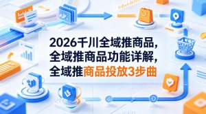 2026千川全域推商品，全域推商品功能详解，全域推商品投放3步曲-聚富社