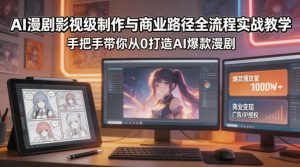 AI漫剧影视级制作与商业路径全流程实战教学，手带你从0打造AI爆款漫剧-聚富社
