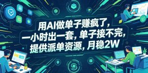 用AI做单子賺疯了,一小时出一套,单子接不完,提供派单资源,月稳2W【揭秘】-聚富社