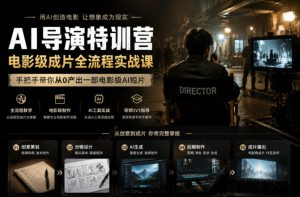 AI导演特训营,电影级成片全流程实战课,手把手带你从0产出一部电影级AI短片-聚富社