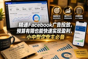 精通Facebook广告投放,预算有限也能快速实现盈利,小中型企业主必备【原创双语字幕】-聚富社
