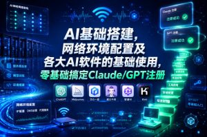 AI基础搭建,网络环境配置及各大AI软件的基础使用,零基础搞定Claude/GPT注册-聚富社
