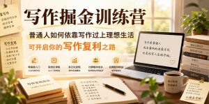 写作掘金训练营,普通人如何依靠写作过上理想生活,可开启你的写作复利之路(更新6月)-聚富社