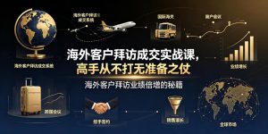 海外客户拜访成交实战课,高手从不打无准备之仗,海外客户拜访业绩倍增的秘籍-聚富社