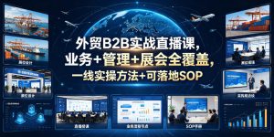 外贸B2B实战直播课,业务+管理+展会全覆盖,一线实操方法+可落地SOP-聚富社