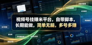 视频号挂賺米平台,自带脚本,长期能做,简单无脑,多号多賺【揭秘】-聚富社