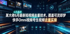 某大佬6月最新短视频去重技术，覆盖可灵即梦快手Omni视频号生视频去重实操-聚富社