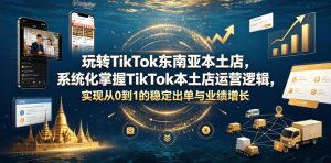 玩转TikTok东南亚本土店，系统化掌握TikTok本土店运营逻辑，实现从0到1的稳定出单与业绩增长-聚富社