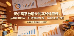 沃尔玛平台增长的实战运营课，从0到100W，打造爆款单品，实现业绩飞跃-聚富社