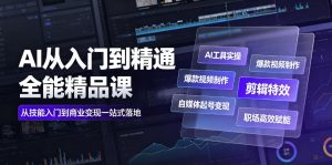 AI从入门到精通全能精品课｜AI工具实操+爆款视频制作+剪辑特效+自媒体起号变现+职场高效赋能全教程-聚富社