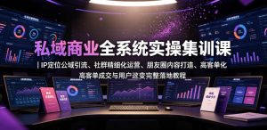 私域商业全系统实操课|IP定位公域引流、社群精细化运营、朋友圈内容打造、高客单成交与用户裂变完整落地教程-聚富社