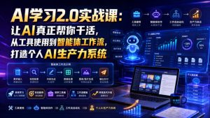 AI学习2.0实战课:让AI真正帮你干活,从工具使用到智能体工作流,打造个人AI生产力系统-聚富社