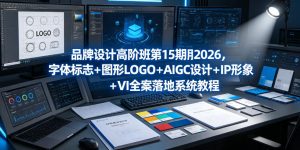 品牌设计高阶班第15期2026,字体标志+图形LOGO+AIGC设计+IP形象+VI全案落地系统教程-聚富社