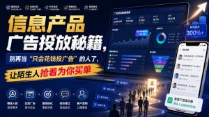 信息产品广告投放秘籍,别再当“只会花钱投广告”的人了,让陌生人抢着为你买单【原创双语字幕】-聚富社