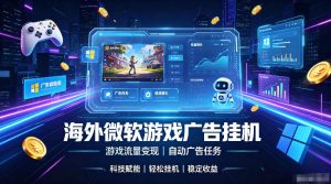 海外游戏广告自动挂G,轻资产海外副业风口,单设备稳定产出500+【揭秘】-聚富社