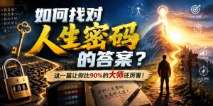 付费文章:如何找对人生密码的答案?这一篇让你比90%的大师还厉害!-聚富社