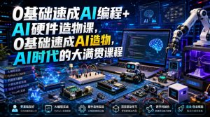 0基础速成AI编程+AI硬件造物课,0基础速成AI造物,AI时代的大满贯课程-聚富社