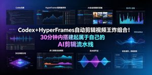 Codex＋HyperFrames自动剪辑视频王炸组合！30分钟内搭建起属于自己的AI剪辑流水线（完整版实操教程手册）-聚富社