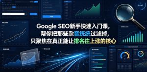 Google SEO新手快速入门课,帮你把那些杂音统统过滤掉,只聚焦在真正能让排名往上涨的核心动作【原创双语字幕】-聚富社