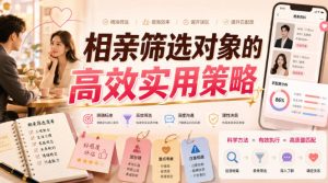 付费文章：相亲筛选对象的高效实用策略-聚富社