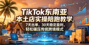 TikTok东南亚本土店实操陪跑教学,7天出单,30天稳定盈利,轻松碾压传统跨境模式(更新0819)-聚富社