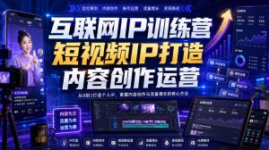互联网IP训练营,短视频IP打造,内容创作运营-聚富社