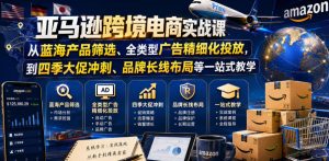 亚马逊跨境电商实战课,从蓝海产品筛选、全类型广告精细化投放,到四季大促冲刺、品牌长线布局等一站式教学(更新8月)-聚富社