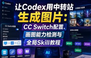 让Codex用中转站生成图片:CC Switch配置、画图能力检测与全局Skill教程-聚富社