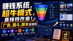 賺钱系统，超牛模式，直接抄作业！广告、漏斗、脚本全给你【原创双语字幕】-聚富社