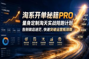 淘系开单秘籍PRO，量身定制淘天实战陪跑计划，告别做店迷茫、快速突破运营瓶颈期（更新260823）-聚富社