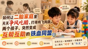 付费文章：如何让二胎家庭里天天争风吃醋、打得鸡飞狗跳的两个孩子，突然变成互帮互助的铁血同盟？-聚富社