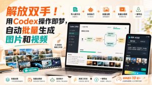 解放双手!用Codex操作即梦,自动批量生成图片和视频-聚富社