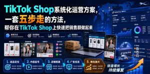 TikTok Shop系统化运营方案,一套五步走的方法,帮你在TikTok Shop上快速把销售额做起来【原创双语字幕】-聚富社