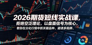 2026期货短线实战课，拒绝空泛理论，以盘面信号为核心，教你在分化行情中抓关键品种、避诱多陷阱（更新0711）-聚富社